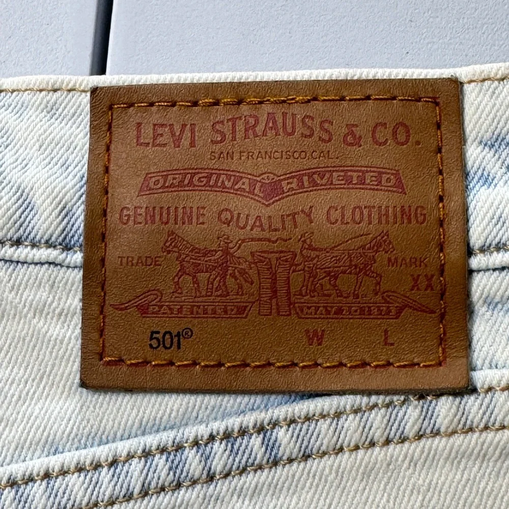 Levi's Premium Straight Leg Jeans Womens 30 Light Acid Wash Excellent Denim